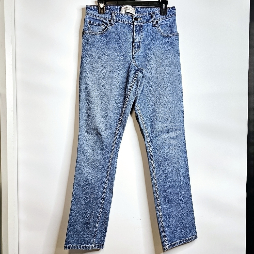 Women Levi Strauss Signature Jeans Stretch Mid Rise Straight Leg Misses 8 Medium